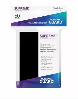 Obaly Ultimate Guard: Supreme UX Sleeves Standard Size Black (50ks)