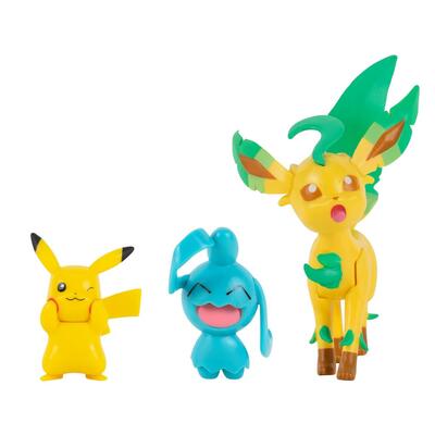 Figúrka Pokémon Battle 5-8 cm wave 3-pack PIKACHU, WYNAUT, LEAFEON