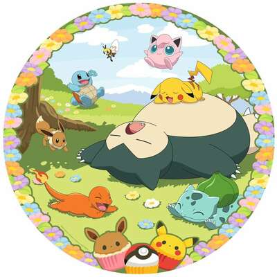 Puzzle Flowery Pokémon (kruhové, 500ks)