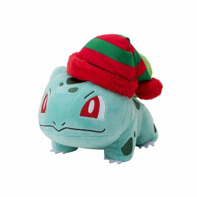 Plyšová figúrka Pokémon - Bulbasaur v zimnej čiapke 20cm