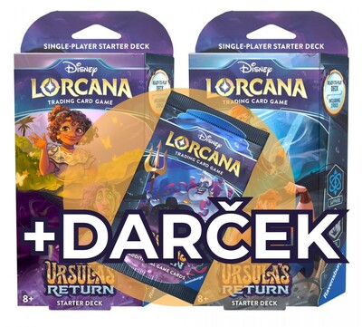 Disney Lorcana: 2x Starter Deck (Ursula's Return) + darček Booster Pack Ursula's Return