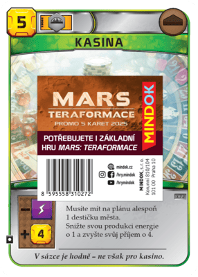 Mars: Teraformace CZ: 5 promo karet 2025 (rozšírenie)
