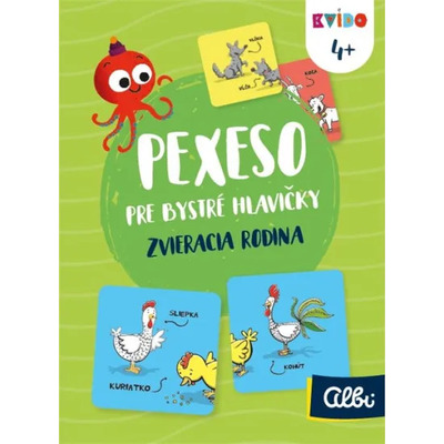Kvído - Pexeso pre bystré hlavičky Zvieracia rodina