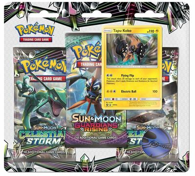 Pokémon: Tapu Koko 3 Pack Blister - Sun and Moon 7: Celestial Storm