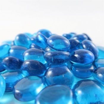 Chessex Gaming Glass Stones in Tube - Crystal Aqua