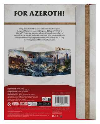 D&D RPG 5.5E World of Warcraft Dungeon Master's Screen