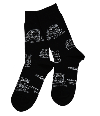 Ponožky Mačka: čierne (41-45)