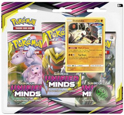 Pokémon: Stakataka 3-pack blister Sun and Moon 11 -  Unified Minds