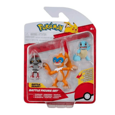 Figúrka Pokémon Battle Figure - SQUIRTLE, PAWNIARD, MONFERNO