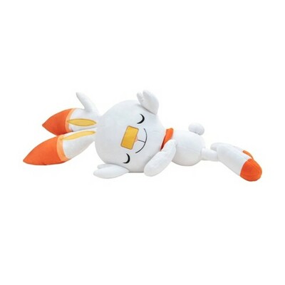 Plyšová figúrka Pokémon - spiaci Scorbunny (45cm)