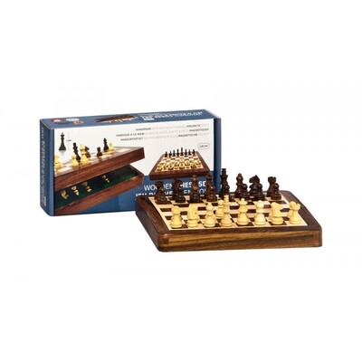 Šach drevený magnetický 18cm