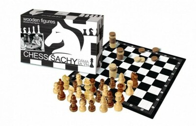 Společenská hra - Šachy, Dáma, Mlýn-klasik