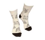 Ponožky Mačka: krémové (36-40) 
