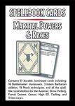D&D 5E RPG Martial Powers & Races Spellbook Cards