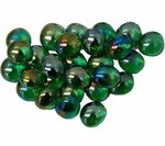 Chessex Gaming Glass Stones in Tube - Iridized Crystal Green