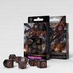 Kocky Dragons Modern dice set Black/Copper