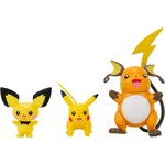Figúrka Pokémon Battle Figure - PICHU, PIKACHU, RAICHU (3-pack evolution)